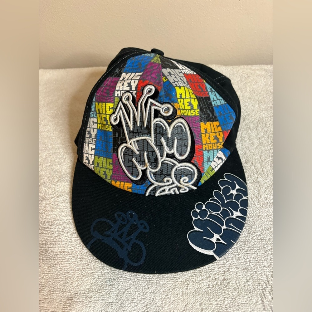Disney Parks Hat/Cap,Mickey Mouse, Graffiti Art Style, Adult Size 56-59cm M/L